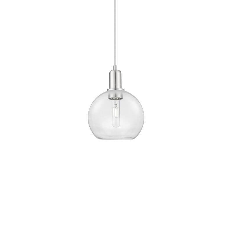 Innovations Lighting 716-1P-11-8 Athens Pendant Athens 8" Wide Mini - Brushed Satin Nickel / Clear