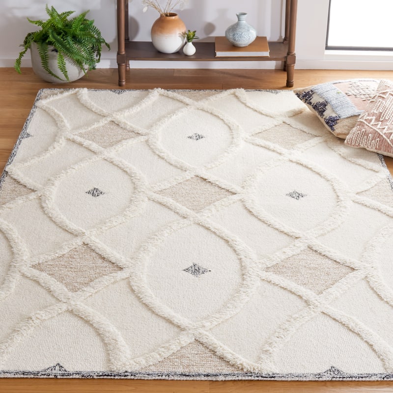 SAFAVIEH Handmade Casablanca Rovshana Wool Rug - 8' x 10' - Ivory/Brown