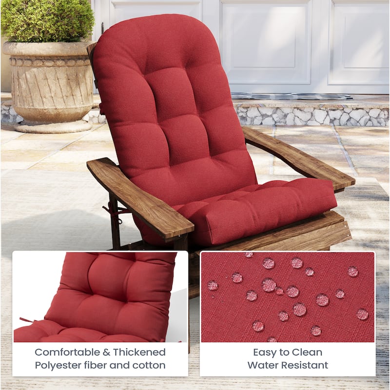 Outdoor Adirondack Chair Cushion Rocking Chair Cushions Thickened Patio Chair Pad with Sunbrella