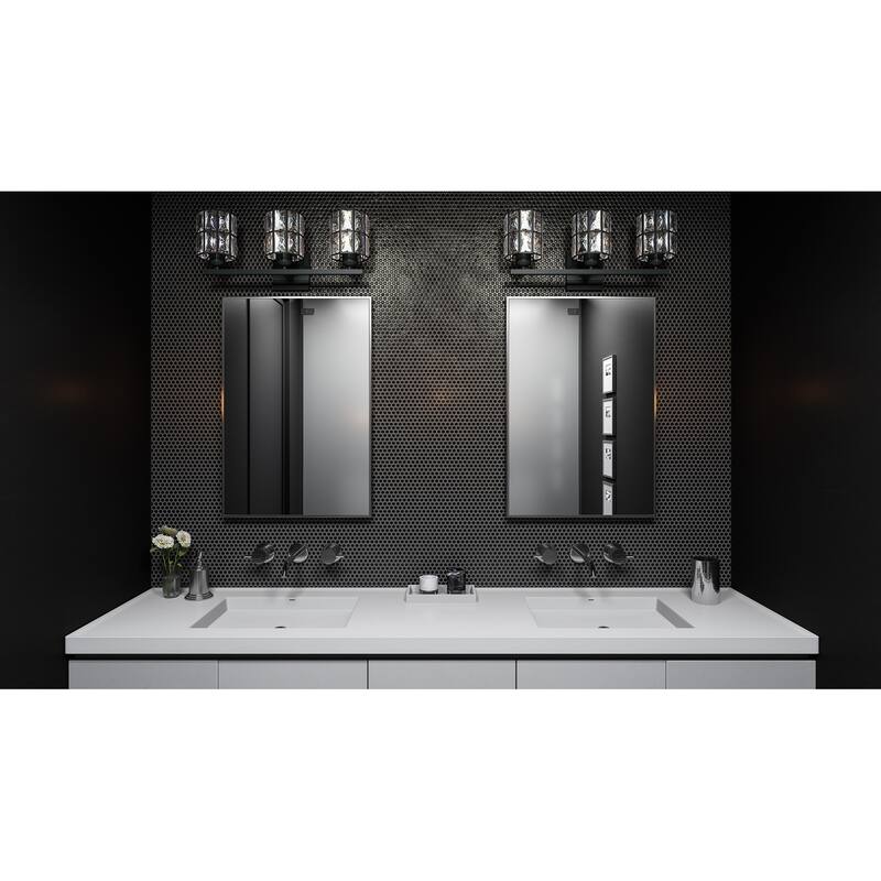 Quoizel Gibson Matte Black 3-light Bath Light
