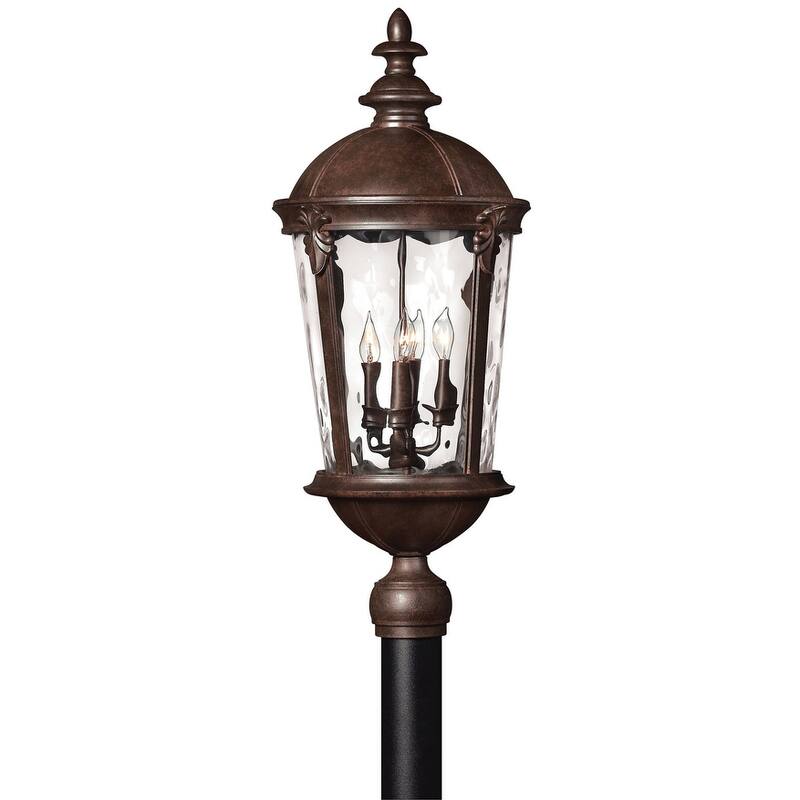 Hinkley Lighting Windsor 4 Light 30" Tall Post Light with Clear Water