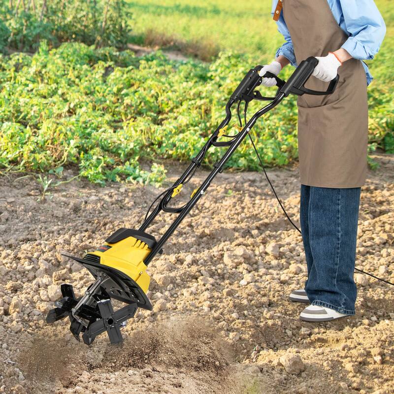 Ironmax Corded Electric Tiller Cultivator, 10 Amp Powerful Foldable - See Details