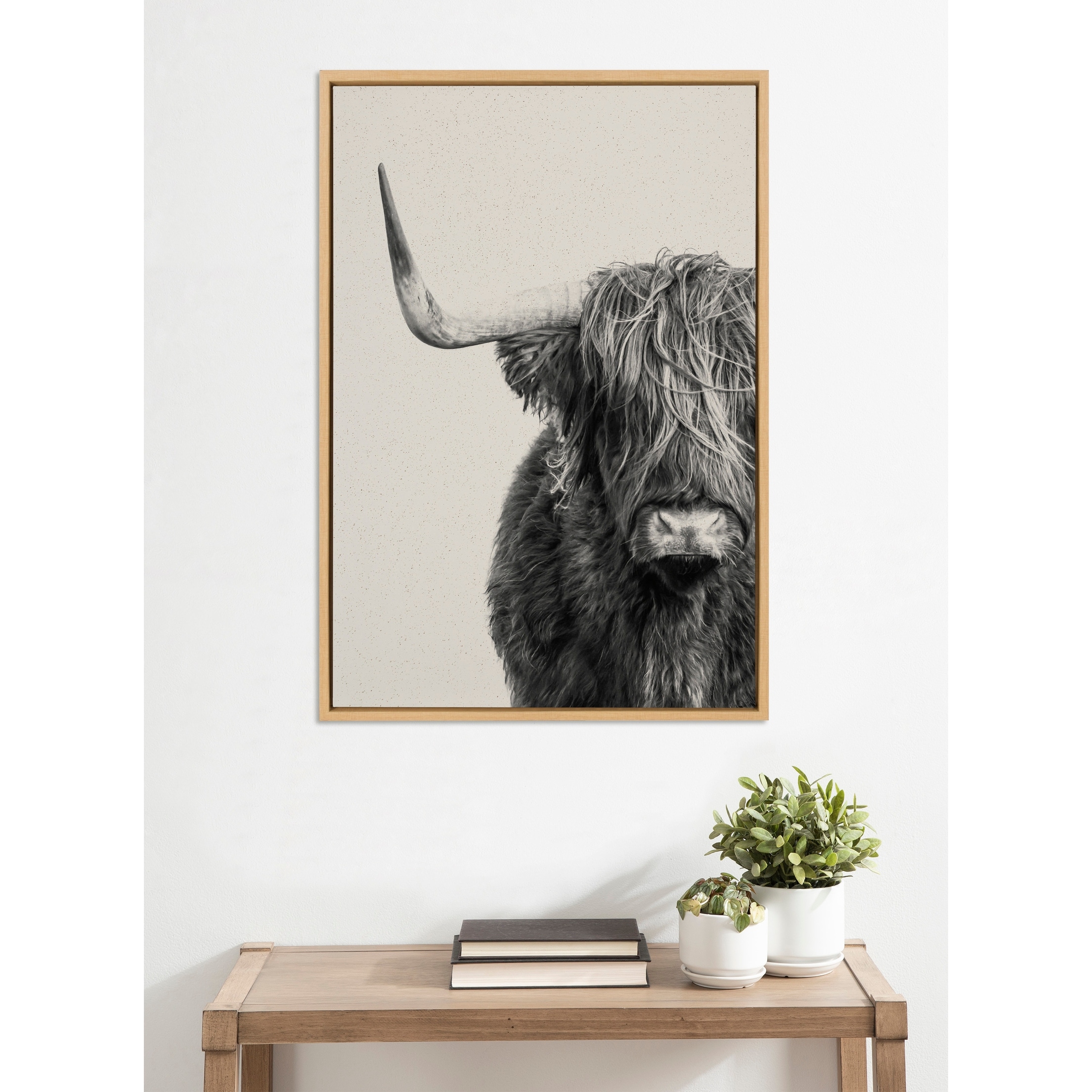Kate and Laurel Sylvie BW Cow Texture Framed Canvas by Amy Peterson  Bed Bath  Beyond 37922322