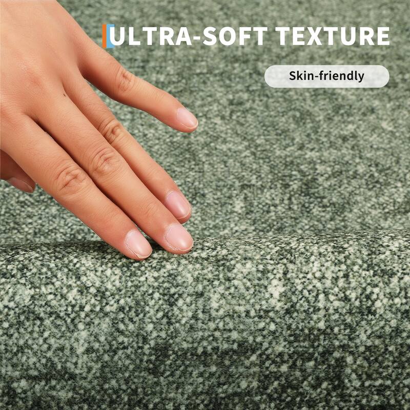 Garvee Scallop Solid Washable Area Rug