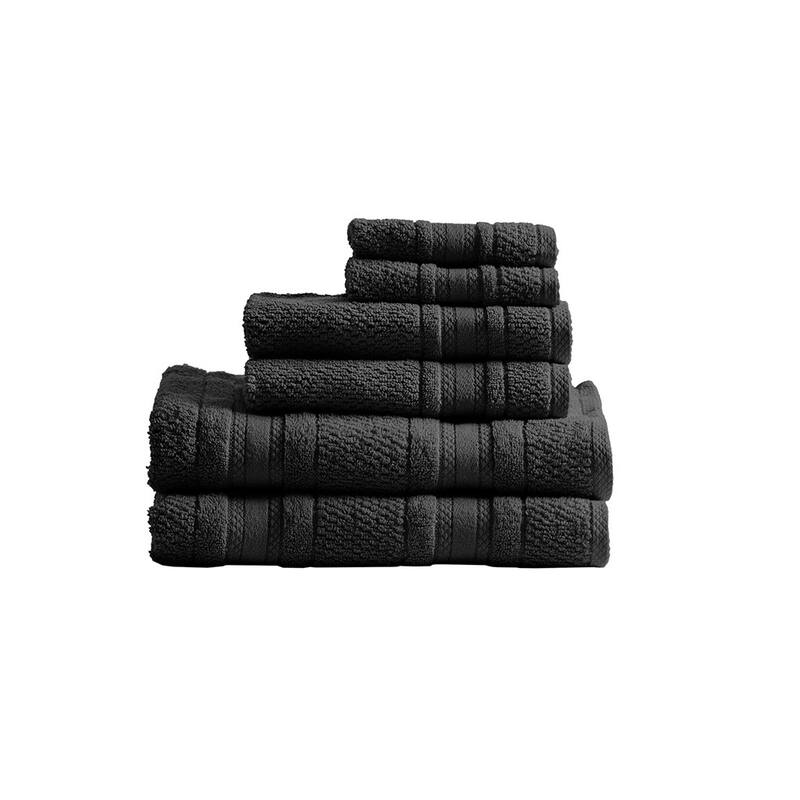 6 Piece Super Soft Cotton Quick Dry Bath Towel Set - N/A