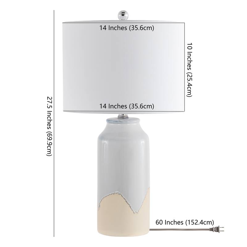 SAFAVIEH Lighting Bevlen 27.5" Table Lamp - 14"W x 14"D x 28"H