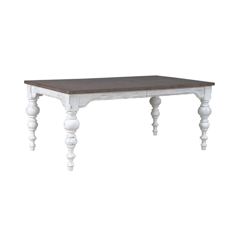 River Place Riverstone White & Tobacco Rectangular Table Dining Set