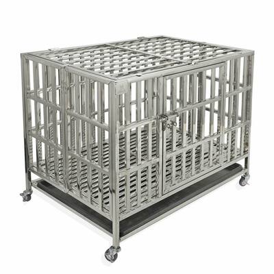 confote 37"/42"/48" Stainless Steel Dog Cage Crate Kennel
