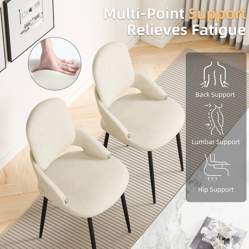 Modern PU Leather Dining Chairs - Ergonomic Comfort, Easy Assembly, Water & Stain Resistant, Set of 2/4/6