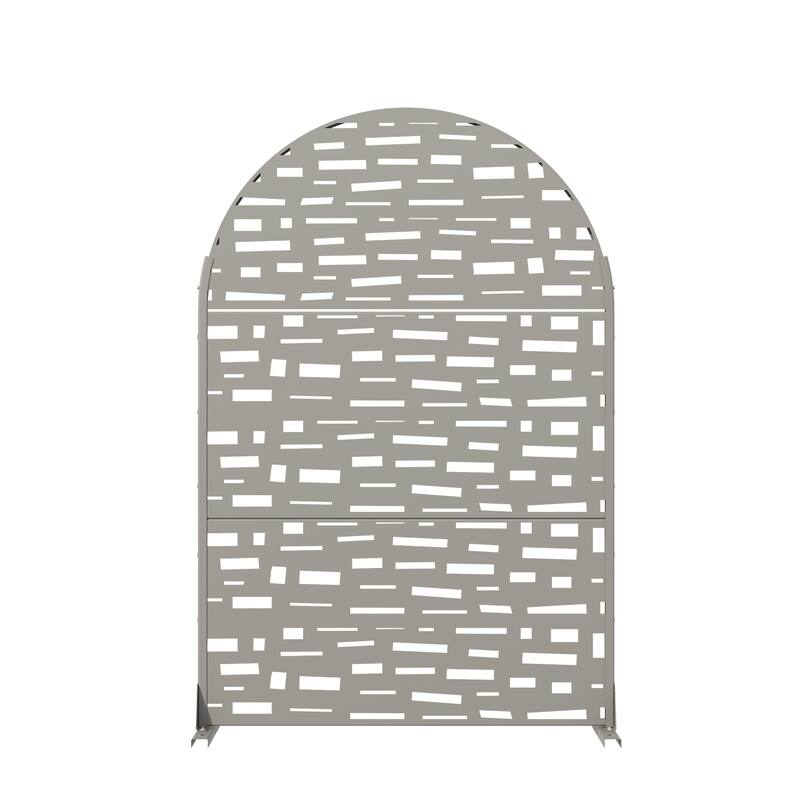 Dovelina 6ft.Outdoor Freestanding Metal Privacy Screen Decorative Garden Fence - 72"x47"