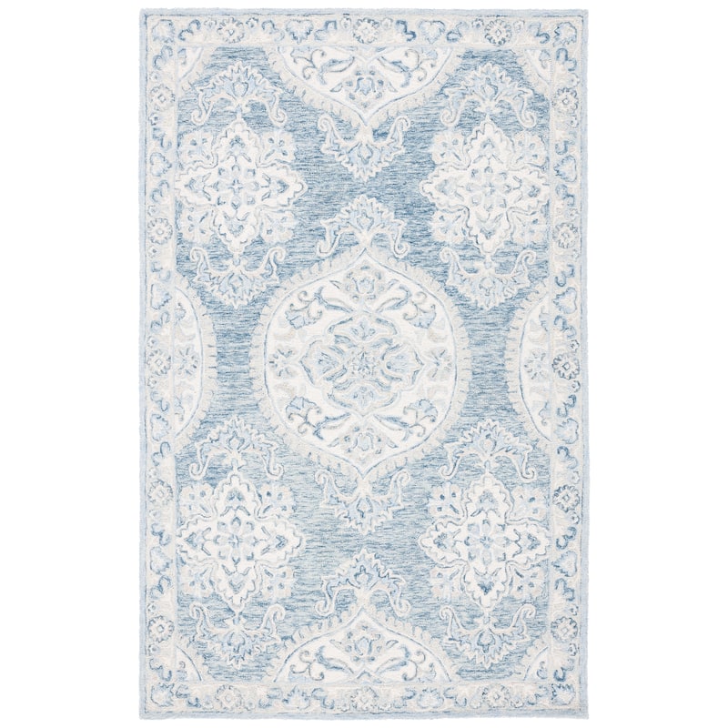 Lauren Ralph Lauren Wolfhilde French Country Wool Rug - 5' x 8' - Navy/Ivory