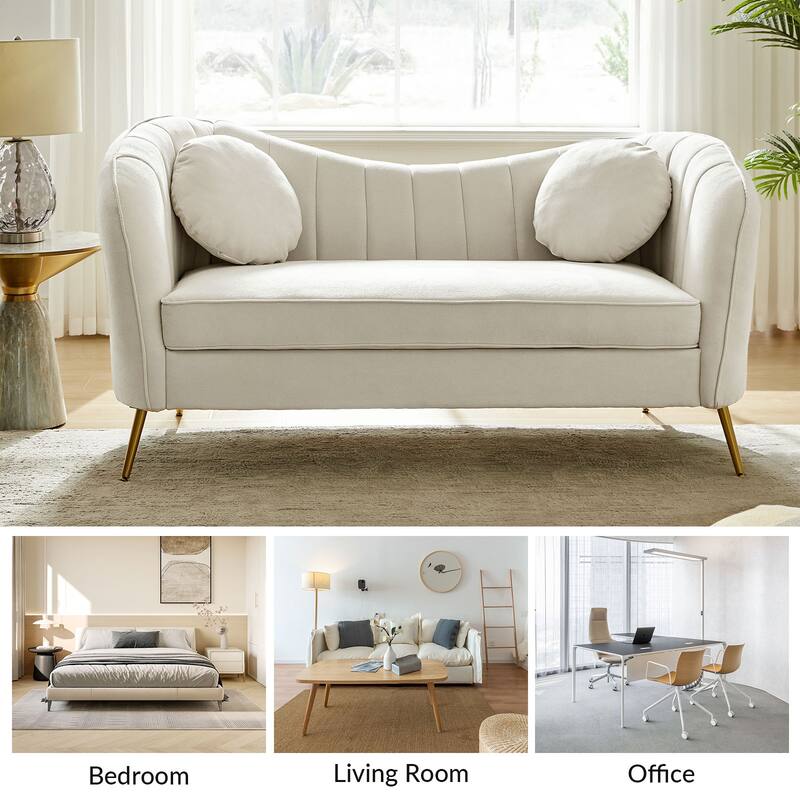 Cecilia 64.6" Wide Loveseat with Removable Cushions