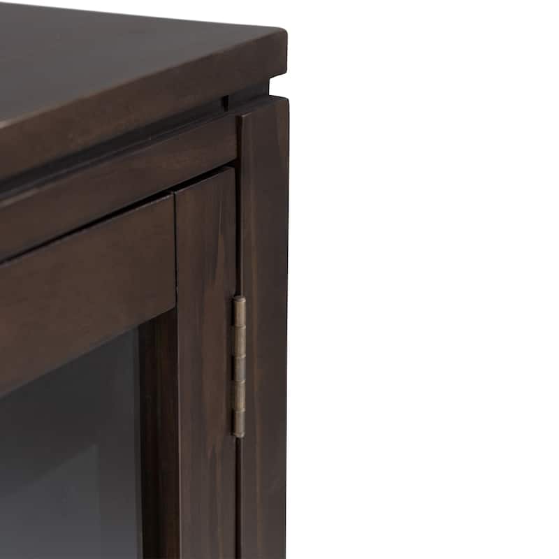 WYNDENHALL Essex SOLID WOOD 30 inch Wide Contemporary Low Storage Cabinet - 30"w x 14"d x 31" h