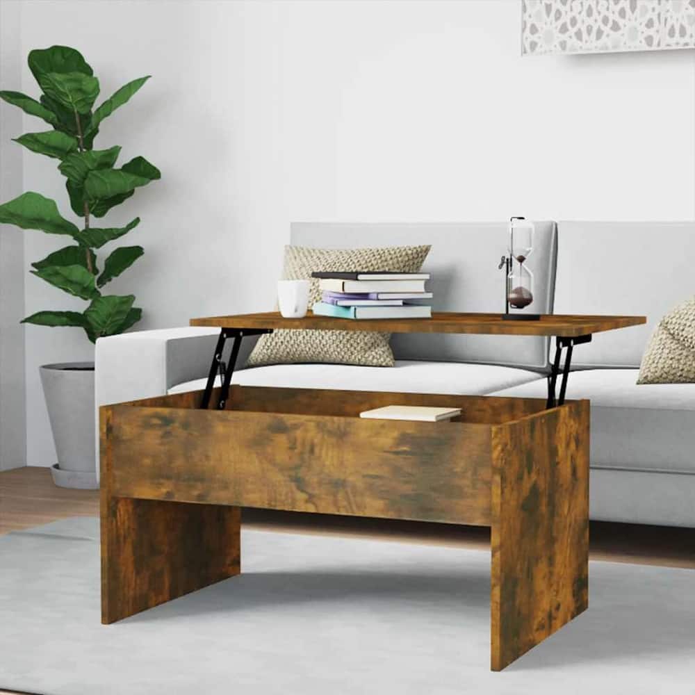 vidaXL Coffee Table Lift Top End Table Accent Side Sofa Table Engineered Wood - 31.5" x 19.9" x 16.3"