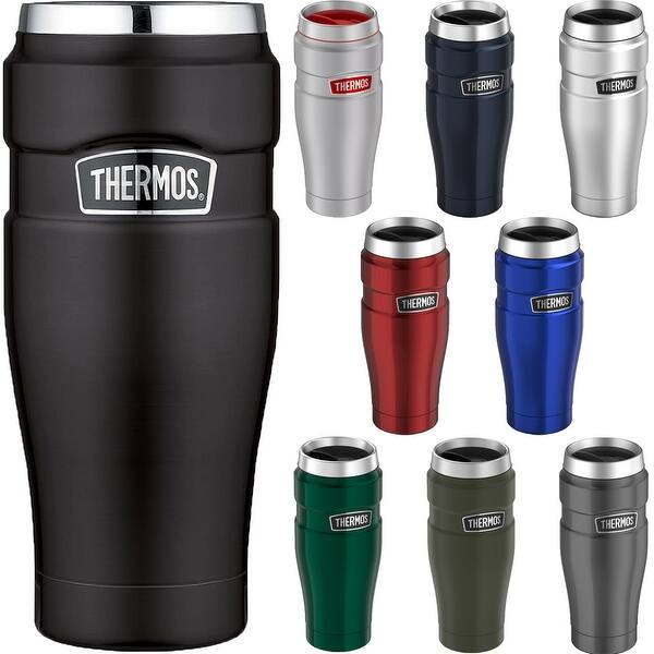 Shop Thermos 16 Oz Stainless King Vacuum Insulated Stainless Steel Travel Mug 16 Oz Overstock 19848717