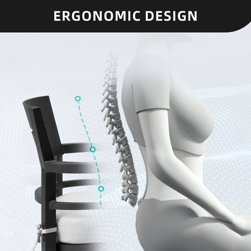 Modern 7-Piece Patio Dining Set - 35.5"x71" Greek Marble Sintered Table with 6 Swivel Rockers, Ember Black