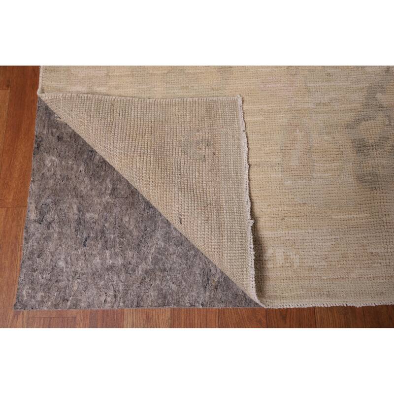 Vegetable Dye Oushak Area Rug Handmade Floral Wool Carpet - 9'2" x 12'2"