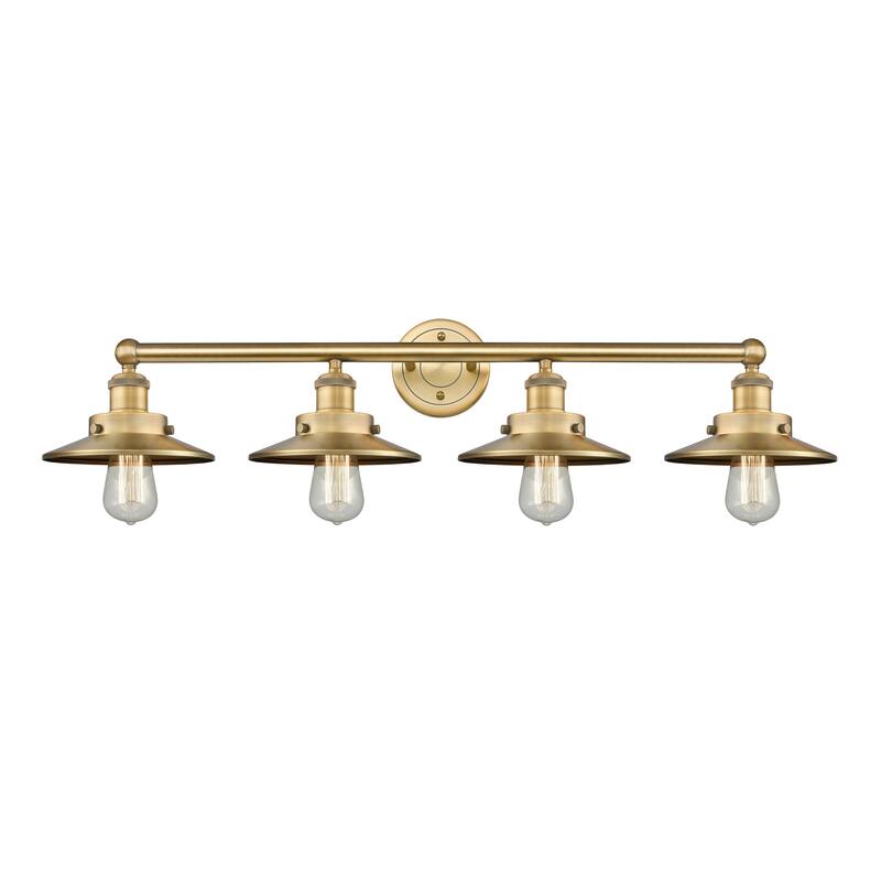 Innovations Lighting Railroad - 4 Light 35" Bath Vanity Light - Brushed Brass/Matte Black