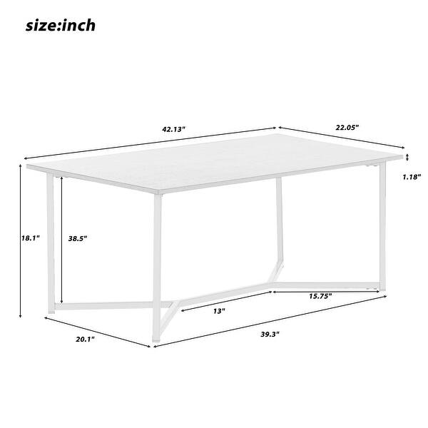 Mid Century Modern Marble Rectangle Coffee Table - Bed Bath & Beyond ...