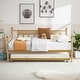 preview thumbnail 1 of 22, Twin Oak Legs & Steel Combination Daybed Bed Frame with Trundle Golden - Twin