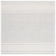 preview thumbnail 6 of 12, SAFAVIEH Handmade Metro Lyudmyla Stripe Wool Rug 6' Square - Grey/Ivory - Square