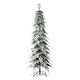 preview thumbnail 55 of 58, Glitzhome Pre-Lit Flocked Pencil Spruce Artificial Christmas Tree with Warm White Lights