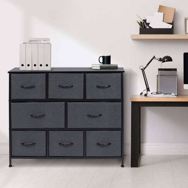 Dresser w/ 8 Drawers Furniture Storage Chest for Clothing Organization