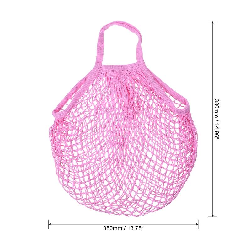 Cotton Mesh Bag, 15x13.8" Mesh Net String Grocery Bags, 2Pcs