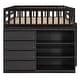 preview thumbnail 42 of 48, Espresso Full Bunk Bed with 4 Drawers & 3 Shelves - Modern & Practical