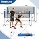 preview thumbnail 9 of 7, Gymax 10FT Adjustable Badminton Net Set W/2 Shuttlecocks Portable