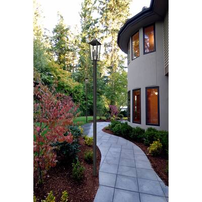 Gannon 3 Light Outdoor Post Mount Fixture in Black