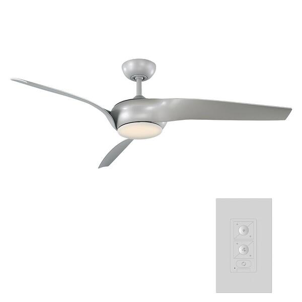 Nirvana Indoor And Outdoor 3 Blade Smart Ceiling Fan 56in With 3000k Led Light Kit And Wall Control