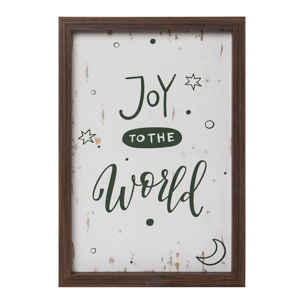 Transpac Wood 15.7 in. Multicolored Christmas Dream Wall Decor