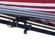 preview thumbnail 2 of 7, ALEKO Motorized LED 20 x 10 ft Half Cassette Retractable Awning Multi-Stripe Red
