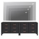 preview thumbnail 4 of 4, Wood Dresser for Bedroom with Fabric Drawer, Classic Storage Organizer