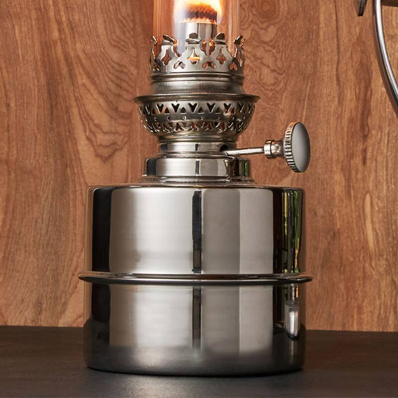 Kings County Tools 13-inch Nickel Oil Lamp