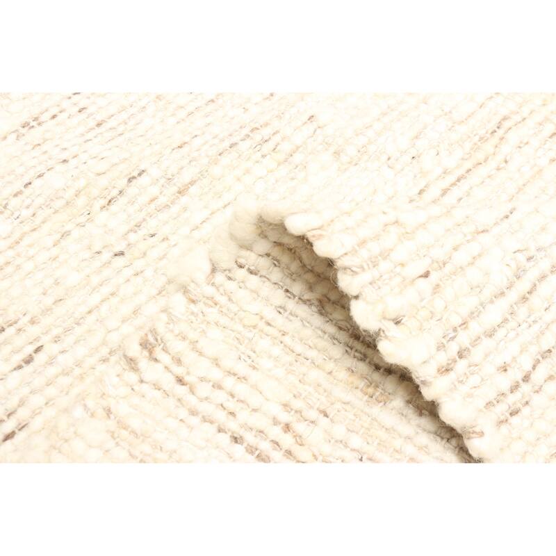 ECARPETGALLERY Braid weave Sienna Cream Wool Rug - 4'11 x 8'1