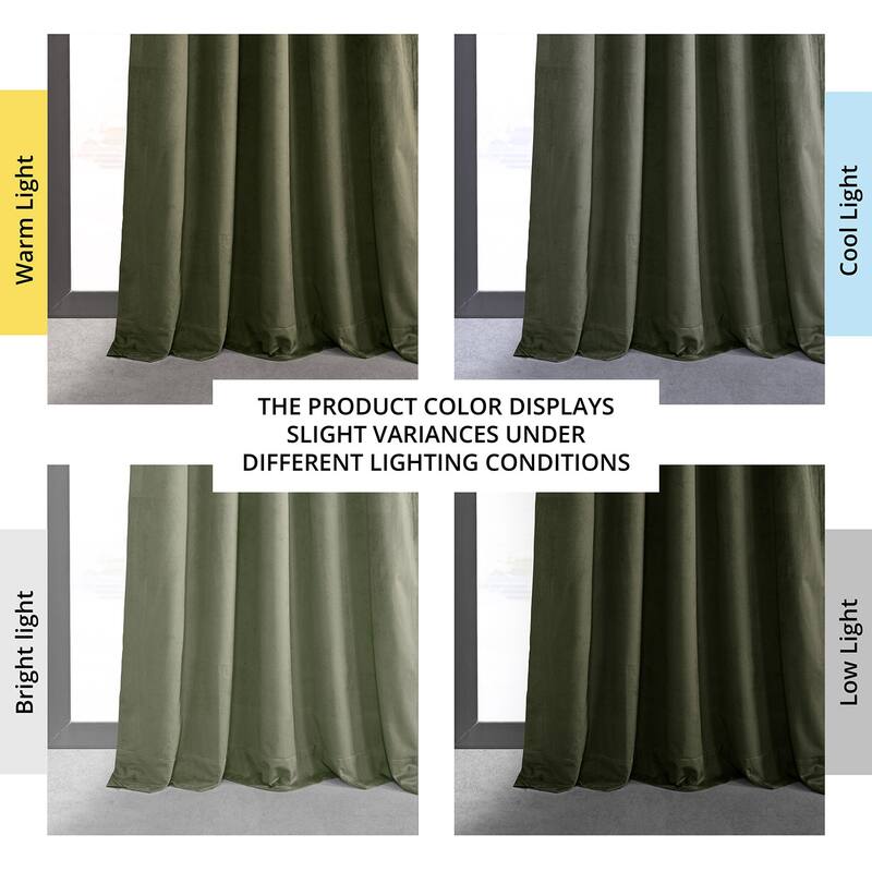 Exclusive Fabrics Signature Pleated Blackout Velvet Curtain (1 Panel)