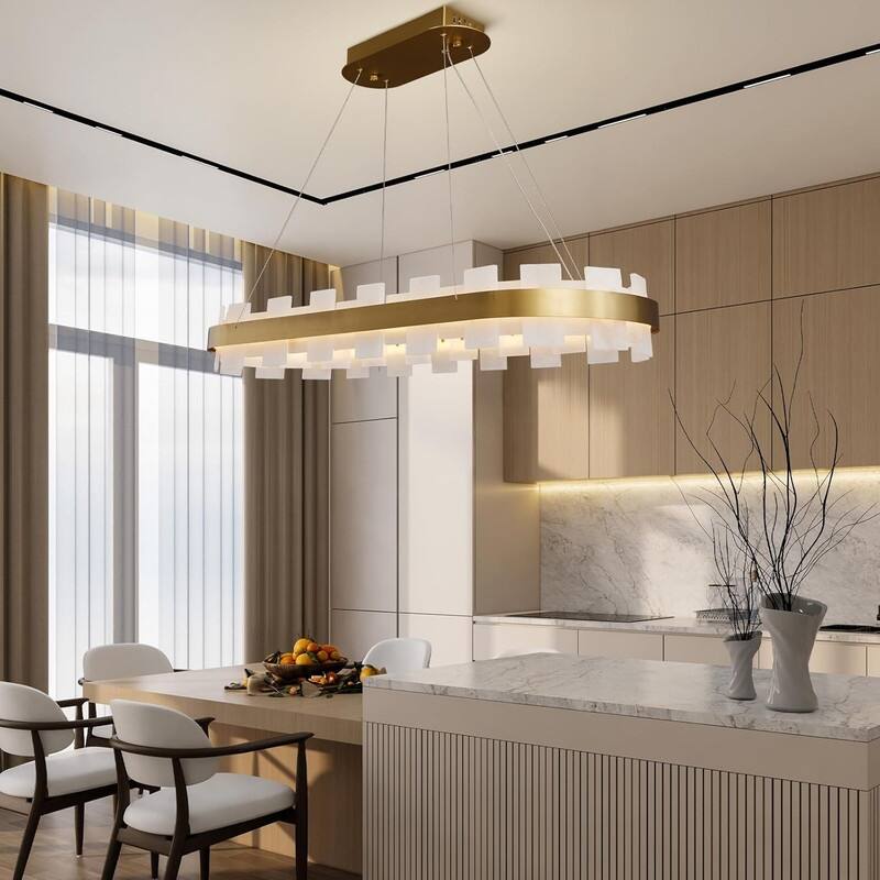 Light luxury marble ring pendant lamp