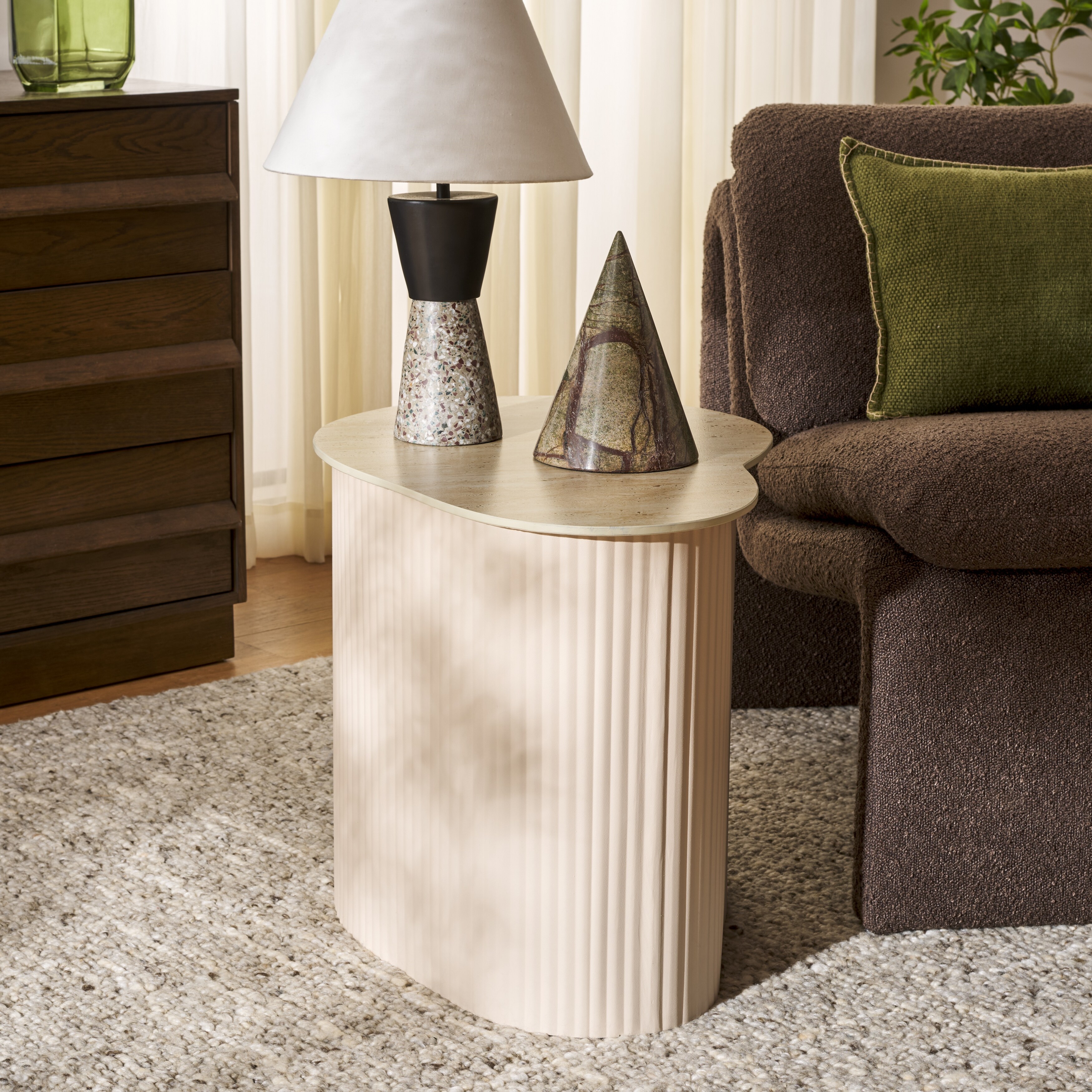 SAFAVIEH Home Mtp Small Ceramic Side Table, Fully Assembled - 23"W x 17"D x 18"H