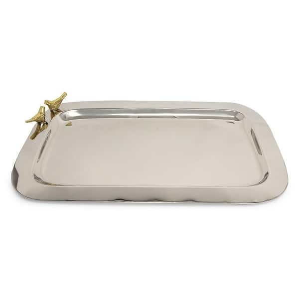 slide 1 of 1, Jiallo Love Birds Rectangular Tray 15.25 x 9"