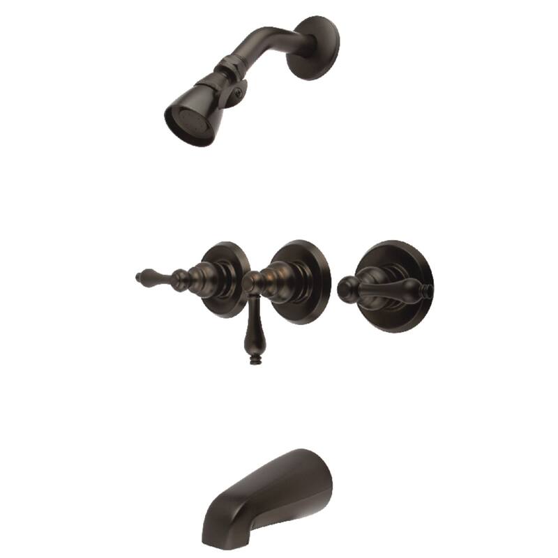 Magellan Three-Handle Tub and Shower Faucet - Oil Rubbed Bronze