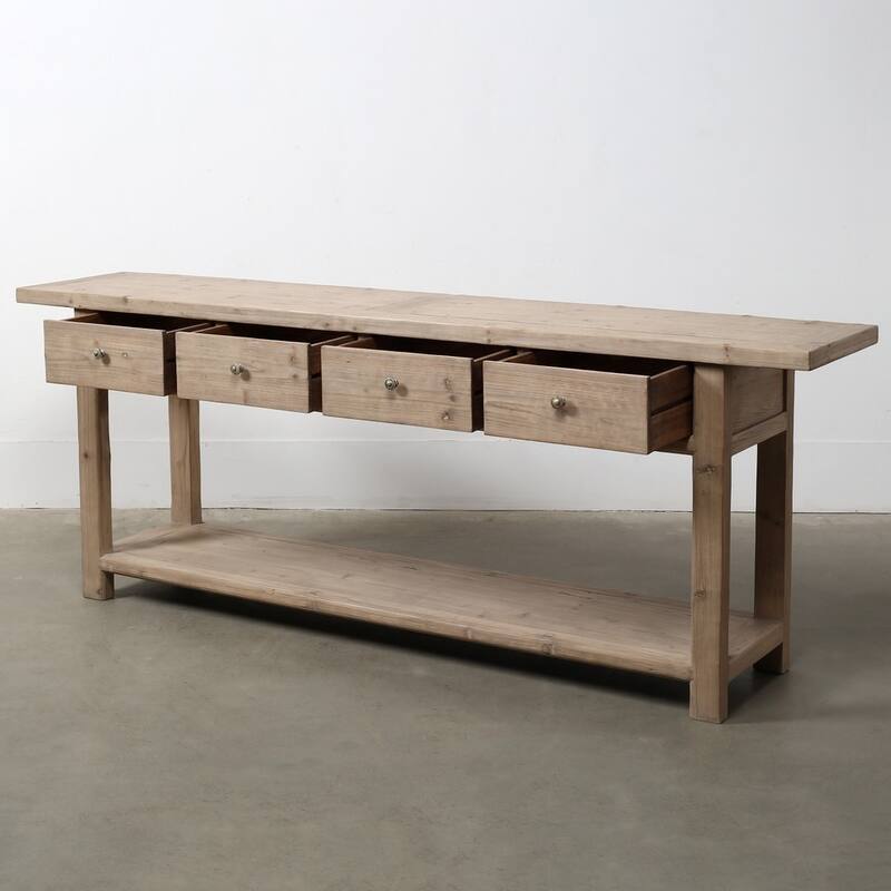 Long Amalfi Console Table with 4 Drawers 90 inches