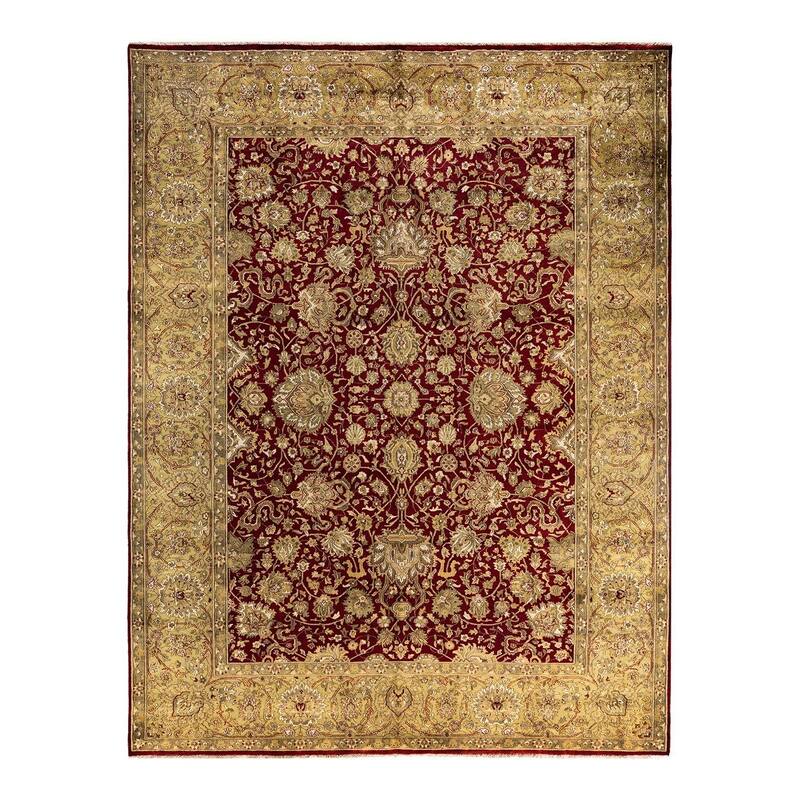 Kashan One-of-a-Kind Hand-Knotted Area Rug, Red - 9' 0" x 12' 0"
