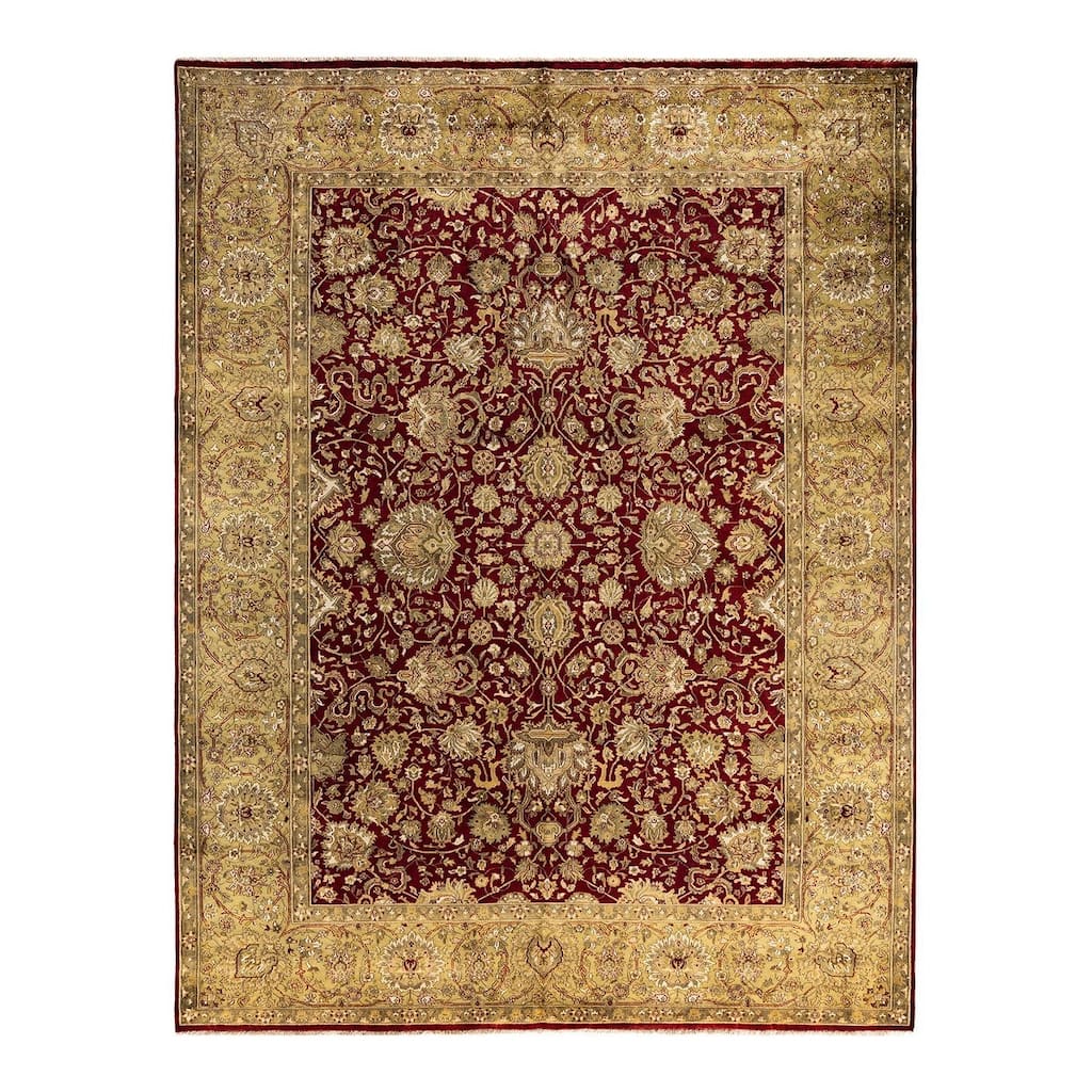 Kashan One-of-a-Kind Hand-Knotted Area Rug, Red - 9' 0" x 12' 0"