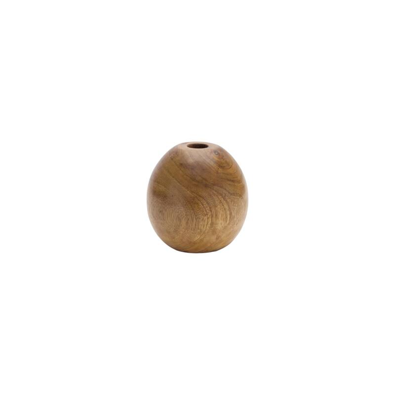 Set of Three Natural Wood Bud Table Vases - 4.75