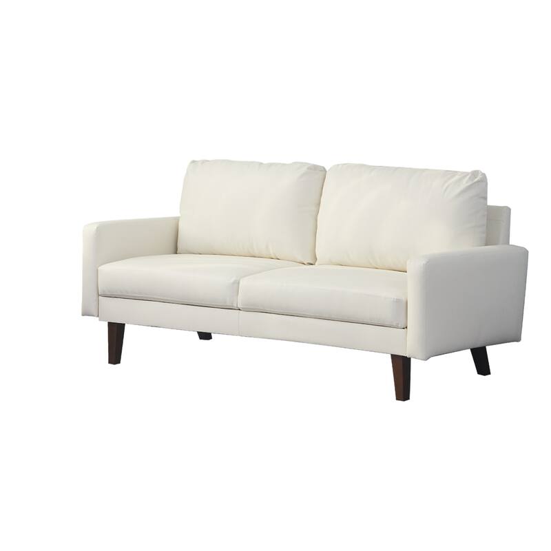 Faux leather 70'' Square Arm Sofa