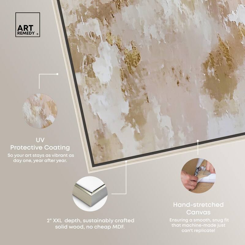 Golden Glimmer Gesture I Canvas by Art Remedy