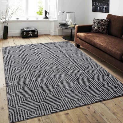 George Towne Living Sara Luxury Handmade Abstract Wool Sara Area Rug