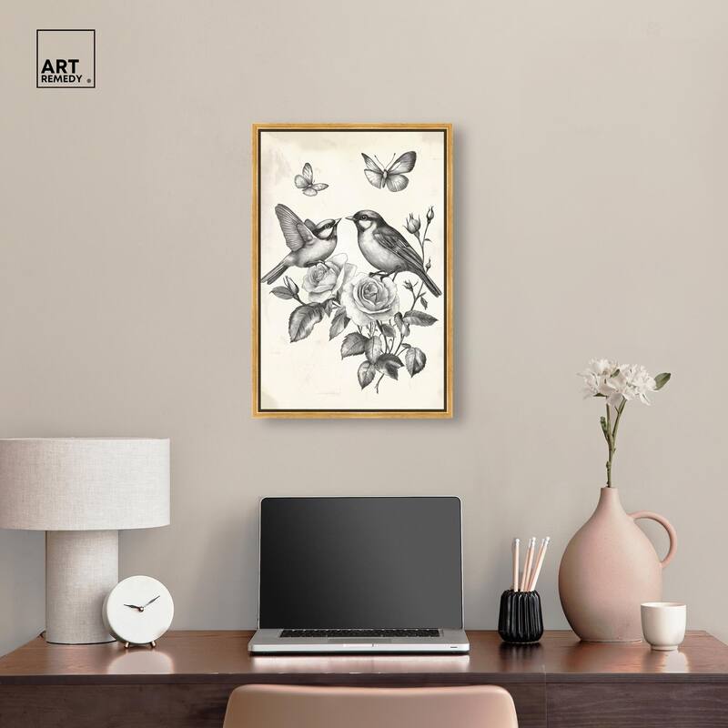 Perched Pair II Canvas by Art Remedy